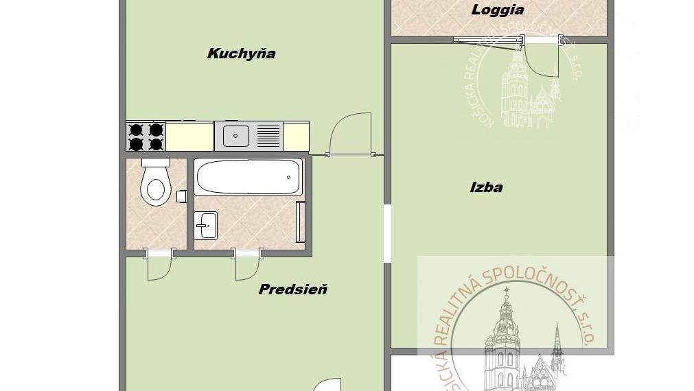 REZERVOVANÉ 1 izbový byt Ludmanská, Košice - Juh (58/22)