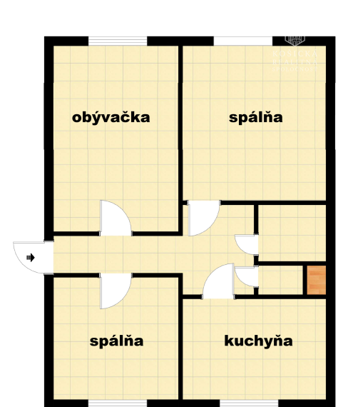 Na predaj - Tehlový 3-izbový byt, Park Obrancov mieru Košice Sever
