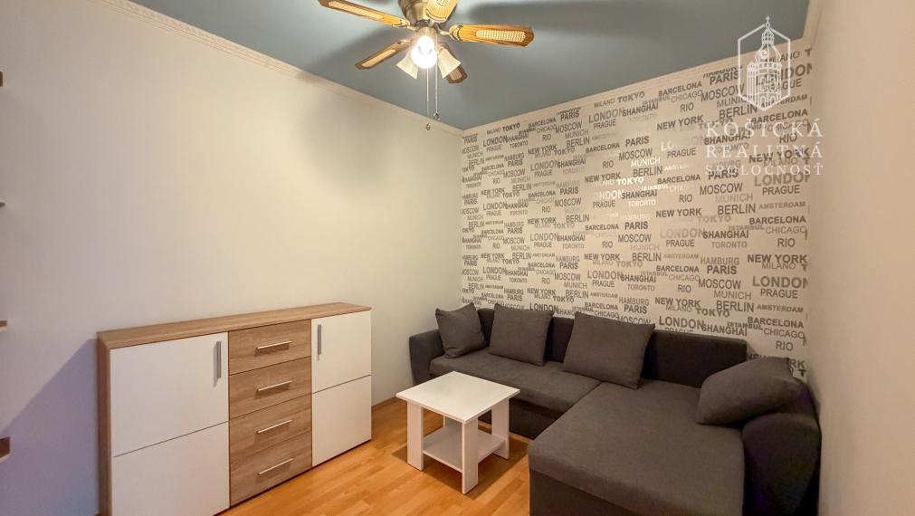 Na prenájom: zariadený 1,5-izbový byt s loggiou – centrum Košíc