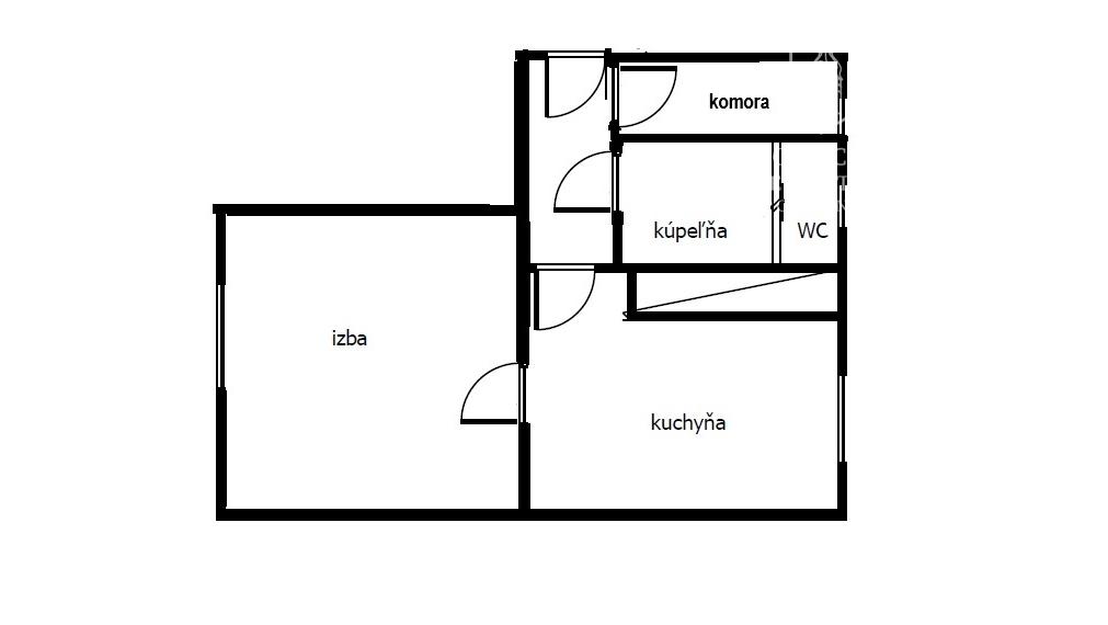 Na predaj 1 izbový tehlový byt Engelsova Prešov