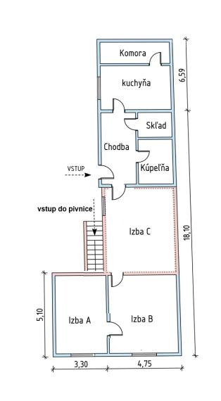 Na predaj - Rodinný dom plus stavebný pozemok Jazvečia Košice Ťahanovce