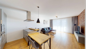 Prenájom - Zariadený 2-izbový byt s veľkým balkónom a garážovým státím v projekte Atrium Living