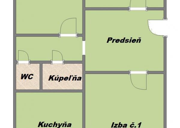 3 izbový byt s loggiou Dvorkinova ul, Košice - Dargovských hrdinov (82/22)